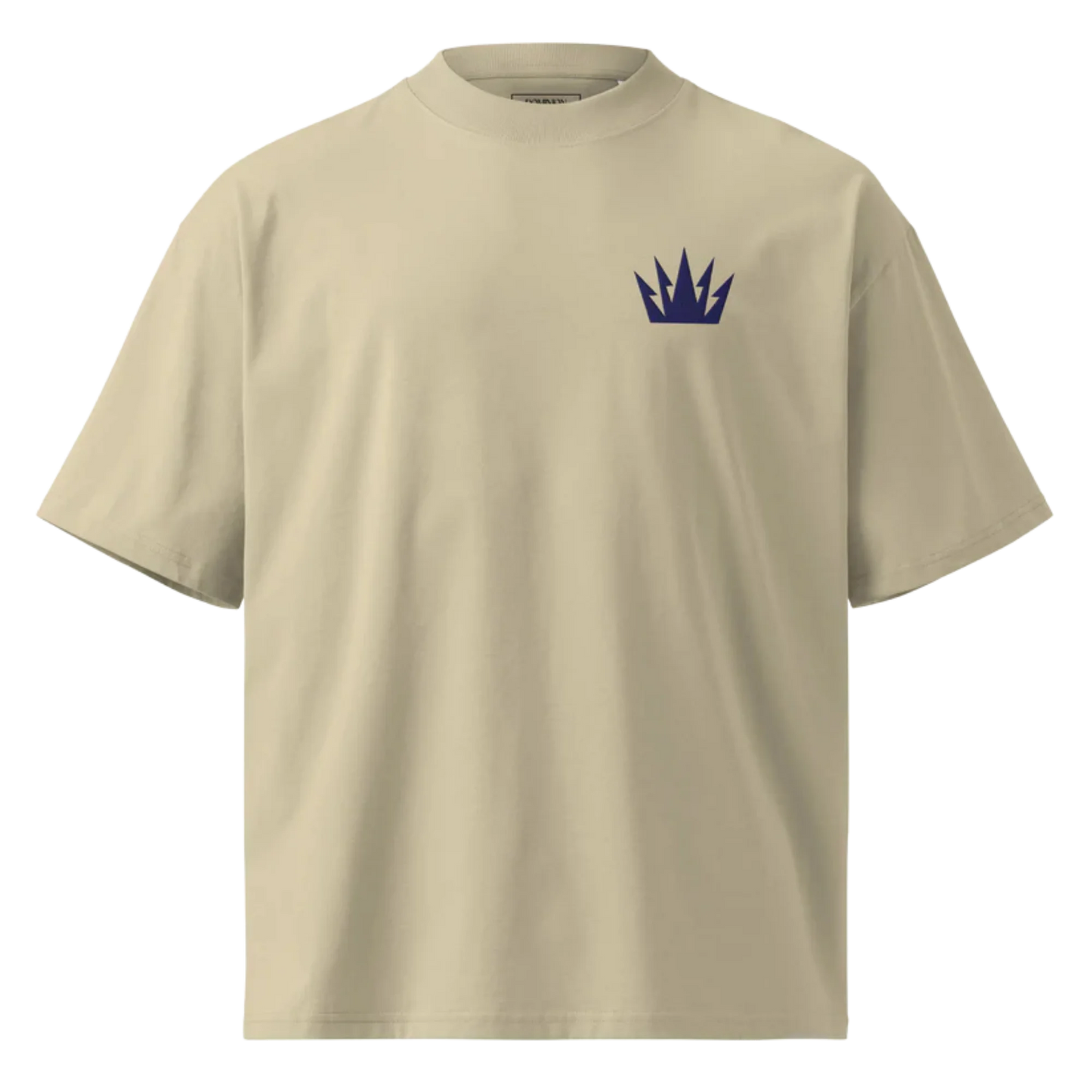 Embroidered Crown Organic Oversized T-Shirt