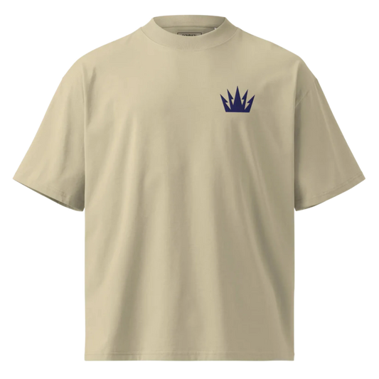 Embroidered Crown Organic Oversized T-Shirt