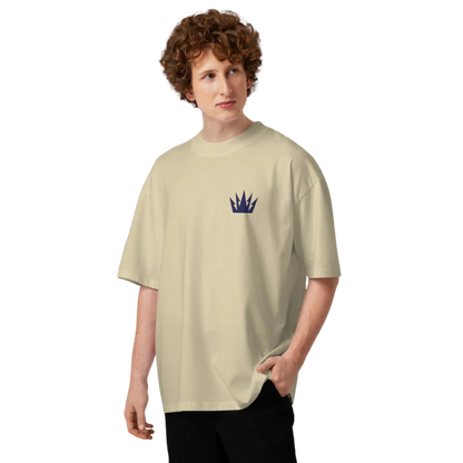 Embroidered Crown Organic Oversized T-Shirt